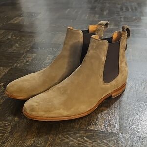 Vince Tan Suede Chelsea Boots
